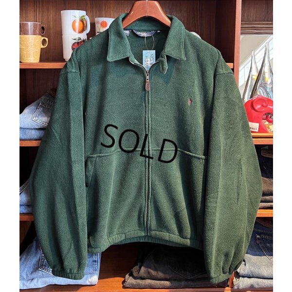 画像1: USA製【RALPH LAUREN】【ラルフローレン】【緑】【フリース】【フルジップアップジャケット】【サイズＬ】 