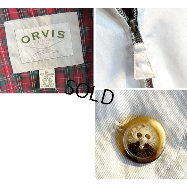 画像2: ほぼ未使用!! ORVIS【オービス】【オフホワイト】裏地赤チェック【ブルゾン】 ジップアップジャケット【サイズXL】 