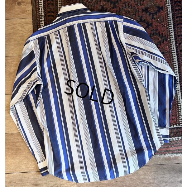 画像4: 90's~ ビンテージ【POLO RALPH LAUREN】ラルフローレン【REGENT】リージェント【クラシックフィット】【白×青×紺ストライプ】【コットンシャツ】サイズ15 1/2 M 