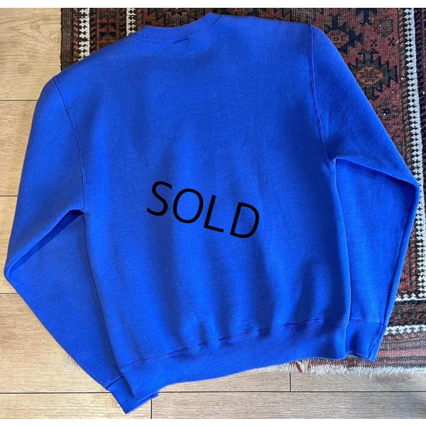 画像3: 90's~ 【ビンテージ】【RUSSELL】ラッセル 【青】ブルー【FOCAS】傘と動物【クルーネック】前V スウェット【サイズS】 