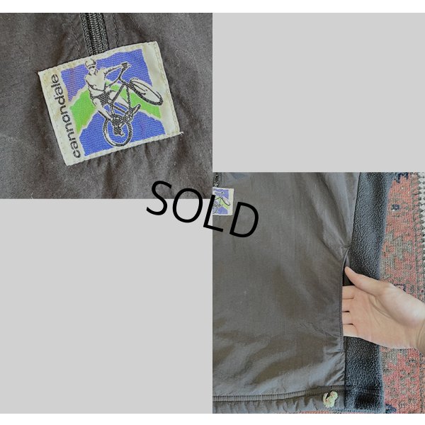 画像2: 勝田台【USA製】【ビンテージ】【cannondale】キャノンデール【黒】【フリース×ナイロン】プルオーバー ジャケット【サイズM程度】 