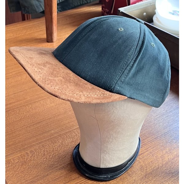 画像3: 90’ｓ【USA製】【ビンテージ】 【深緑×ツバ茶色スエード】【アジャスター付き】BBキャップ【ベースボールキャップ】 