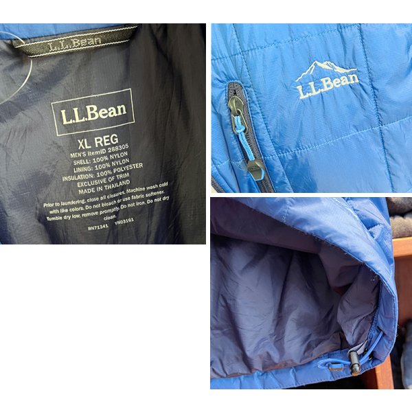 画像2: 【ビンテージ】【L.L.bean】【L.L.ビーン】青【左胸刺繍ロゴ】プリマロフト【ベスト】【サイズXL】 