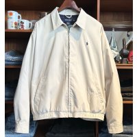 ビンテージ【POLO GOLF】【ポロゴルフ】【ラルフローレン】【RALPH LAUREN】【ベージュ】【スウィングトップ】【ジップアップブルゾン】【サイズXＬ】 