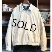 ビンテージ【POLO GOLF】【ポロゴルフ】【ラルフローレン】【RALPH LAUREN】【ベージュ】【スウィングトップ】【ジップアップブルゾン】【サイズXＬ】 