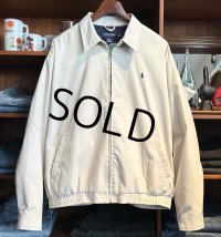 ビンテージ【POLO GOLF】【ポロゴルフ】【ラルフローレン】【RALPH LAUREN】【ベージュ】【スウィングトップ】【ジップアップブルゾン】【サイズXＬ】 