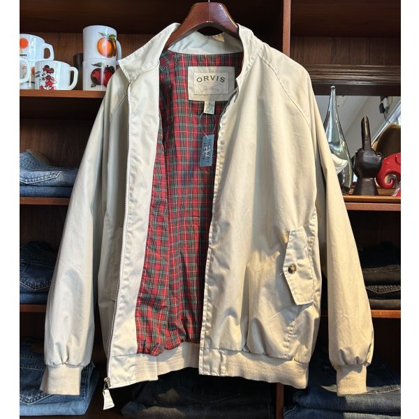 画像5: ほぼ未使用!! ORVIS【オービス】【オフホワイト】裏地赤チェック【ブルゾン】 ジップアップジャケット【サイズXL】 
