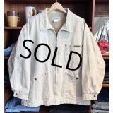 80's【USA製】【ビンテージ】【L.L.Bean】LLビーン【ベージュ】【裏ボア】ジップアップジャケット【ジップアップブルゾン】【サイズＬ】 