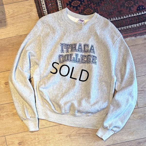 画像1: 90’s【USA製】【ビンテージ】【mvp】【ITHACA COLLEGE】イサカ・カレッジ【カレッジロゴ】【グレー】【スウェット】【サイズXL】 