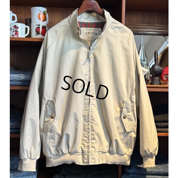 画像1: ほぼ未使用!! ORVIS【オービス】【オフホワイト】裏地赤チェック【ブルゾン】 ジップアップジャケット【サイズXL】 