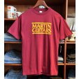 画像1: デッドストック 80's〜 USA製 ビンテージ MARTIN GUITARS マーチンギター【エンジ】【Tシャツ】【半袖Tシャツ】【サイズL】<br> (1)