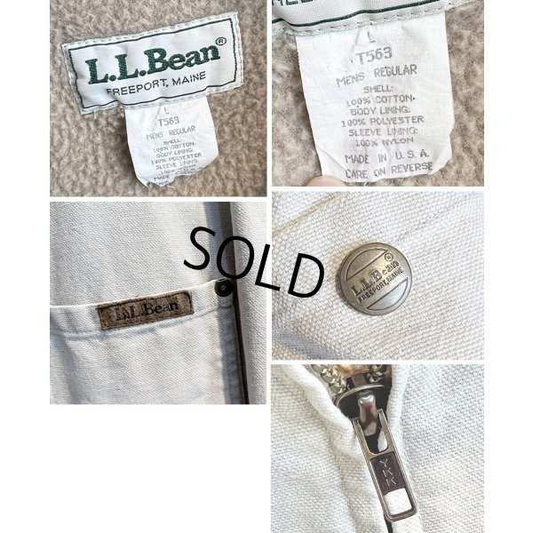 画像2: 80's【USA製】【ビンテージ】【L.L.Bean】LLビーン【ベージュ】【裏ボア】ジップアップジャケット【ジップアップブルゾン】【サイズＬ】 