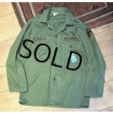 【〜70's】【ビンテージ】【TROOPER製】【民生品】コットンサテン【ユーティリティシャツ】サイズM 
