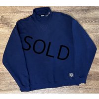 90's【USA製】【ビンテージ】【RUSSELL】ラッセル【紺】【Bucks】首元刺繍【タートルネックスウェット】【サイズＬ】 