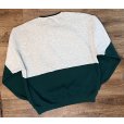 画像3: ほぼ未使用 90's~【USA製】【RUSSELL】ラッセル 【ビンテージ】【グレー×緑】切替【無地】【前V】スウェット【サイズXXL】<br> (3)