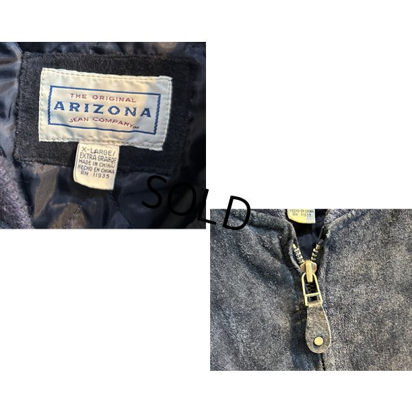 画像2: ビンテージ【ARIZONA】アリゾナ【紺】【スエードブルゾン】【サイズXL】 