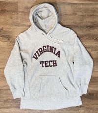 80's【USA製】【チャンピオン】【Champion】【VIRGINIA TECH】バージニア工科大学【グレー】【リバースウィーブパーカー】【サイズL】 