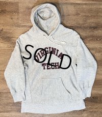 80's【USA製】【チャンピオン】【Champion】【VIRGINIA TECH】バージニア工科大学【グレー】【リバースウィーブパーカー】【サイズL】 