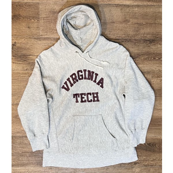 画像1: 80's【USA製】【チャンピオン】【Champion】【VIRGINIA TECH】バージニア工科大学【グレー】【リバースウィーブパーカー】【サイズL】 