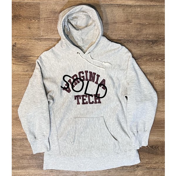 画像1: 80's【USA製】【チャンピオン】【Champion】【VIRGINIA TECH】バージニア工科大学【グレー】【リバースウィーブパーカー】【サイズL】 