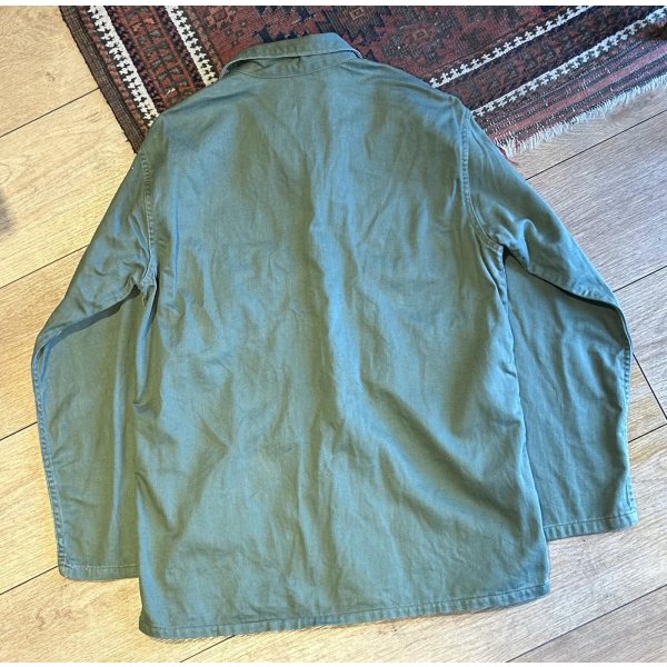 画像3: 【〜70's】【ビンテージ】【TROOPER製】【民生品】コットンサテン【ユーティリティシャツ】サイズM 