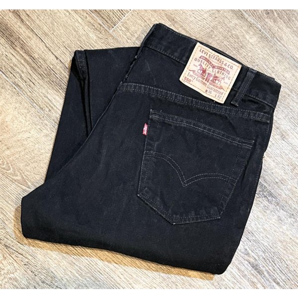 画像1: 90’s 【メキシコ製】【ビンテージ】【LEVI'S】【リーバイス５５０】550 黒 デニムパンツ ブラックデニム【36ｘ32】 
