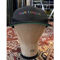 【ビンテージ】【OTTO】【MANITOWOC】マニトワック OTTOキャップ【黒×ツバ裏緑】ベースボールキャップ【BBキャップ】サイズフリー 