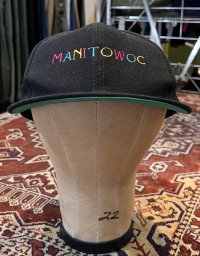 【ビンテージ】【OTTO】【MANITOWOC】マニトワック OTTOキャップ【黒×ツバ裏緑】ベースボールキャップ【BBキャップ】サイズフリー 