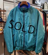 程度良好 00's USA製【パタゴニア】patagonia ナイロン【シェルドシンチラジャケット 】【エメラルド×青】【裏フリースブルゾン】【サイズXXL】 
