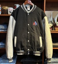 【ビンテージ】FRUIT OF THE LOOM【フルーツオブザルーム】【黒xグレー】【スウェットスタジャン】【サイズXL】