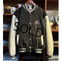 【ビンテージ】FRUIT OF THE LOOM【フルーツオブザルーム】【黒ｘグレー】【スウェットスタジャン】【サイズXL】 