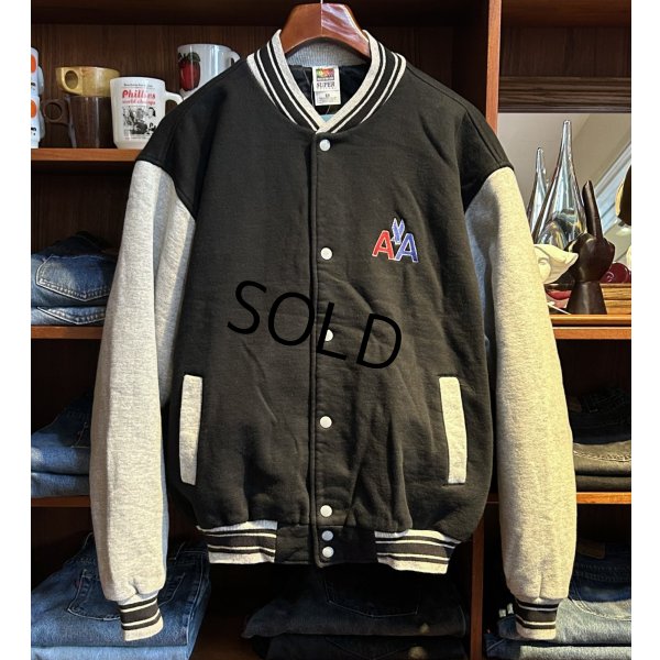 画像1: 【ビンテージ】FRUIT OF THE LOOM【フルーツオブザルーム】【黒ｘグレー】【スウェットスタジャン】【サイズXL】 