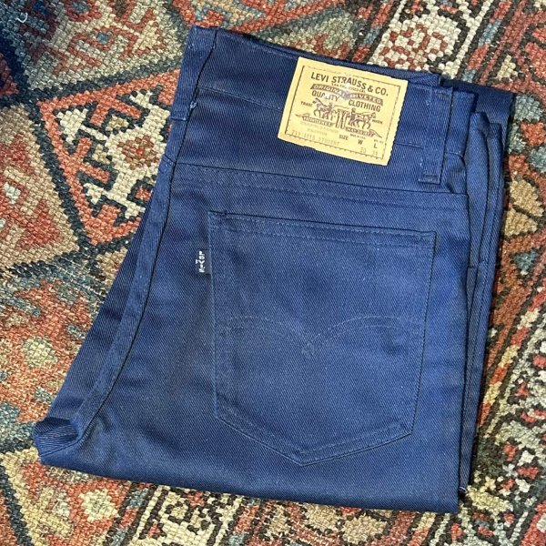 画像1: デッドストック【USA製】【LEVI'S】【リーバイス719】【紺】【ポリコットンパンツ】【719】【３０Ｘ３４】 