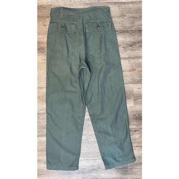 画像5: 【70's】【米軍実物】【ビンテージ】【U.S.ARMY】OG107【UFOボタン】Wステッチ【ボタンフライ】【ベイカーパンツ】【ユーティリティパンツ】【32x33】