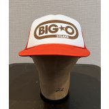 【ビンテージ】【BIG OSTEAKS】【オレンジ×白】【メッシュキャップ】【トラッカーキャップ】【キャップ】サイズフリー 