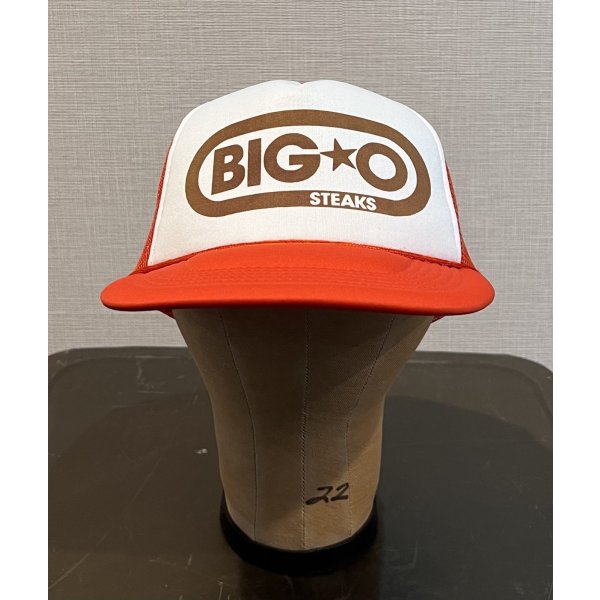 画像1: 【ビンテージ】【BIG OSTEAKS】【オレンジ×白】【メッシュキャップ】【トラッカーキャップ】【キャップ】サイズフリー 