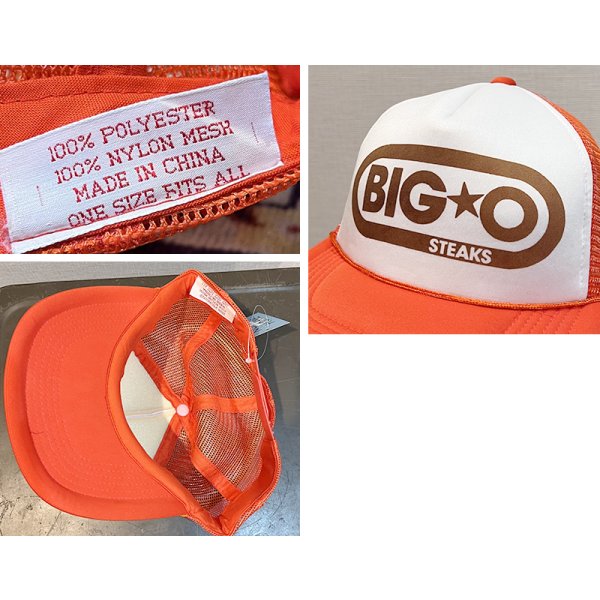 画像2: 【ビンテージ】【BIG OSTEAKS】【オレンジ×白】【メッシュキャップ】【トラッカーキャップ】【キャップ】サイズフリー 