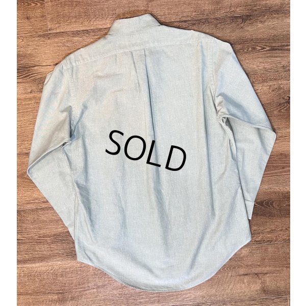 画像3: 90’s【ビンテージ】【RALPH LAUREN】【ラルフローレン】【薄緑】コットン【ボタンダウンシャツ】【サイズ15 1/2-33】 