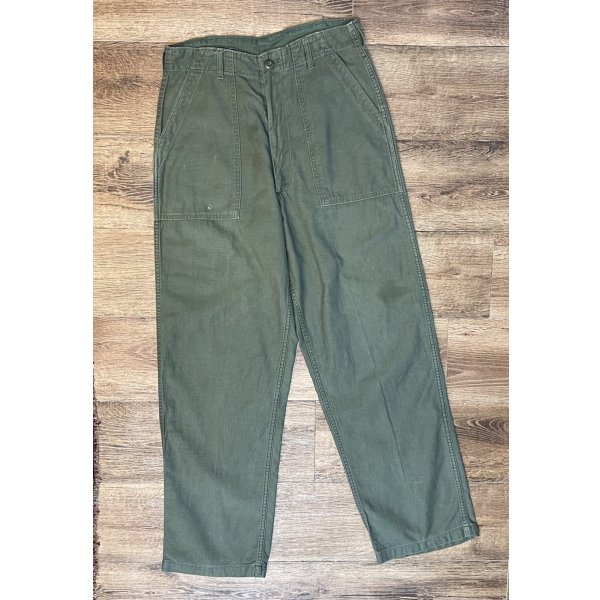 画像3: 【70's】【米軍実物】【ビンテージ】【U.S.ARMY】OG107【UFOボタン】Wステッチ【ボタンフライ】【ベイカーパンツ】【ユーティリティパンツ】【32x33】