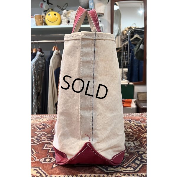 画像4: 70's【ビンテージ】L.L.bean【L.L.ビーン】【白×赤】【筆記体】サイドタグ【キャンバス】【トートバッグ】ビーントート 