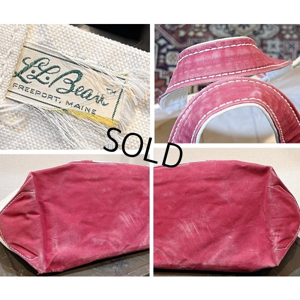 画像2: 70's【ビンテージ】L.L.bean【L.L.ビーン】【白×赤】【筆記体】サイドタグ【キャンバス】【トートバッグ】ビーントート 