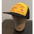 画像1: 程度良好!! 80's~【ビンテージ】【AMMONS AUTO SALES】自動車【黒×黄色】【メッシュキャップ】【トラッカーキャップ】【キャップ】サイズフリー<br> (1)