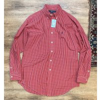 POLO RALPH LAUREN【ラルフローレン】YARMOUTH ヤーマス【赤×白】チェック【コットンボタンダウンシャツ】【15 1/2】 