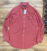 POLO RALPH LAUREN【ラルフローレン】YARMOUTH ヤーマス【赤×白】チェック【コットンボタンダウンシャツ】【15 1/2】 