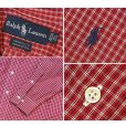 画像2: POLO RALPH LAUREN【ラルフローレン】YARMOUTH ヤーマス【赤×白】チェック【コットンボタンダウンシャツ】【15 1/2】<br> (2)