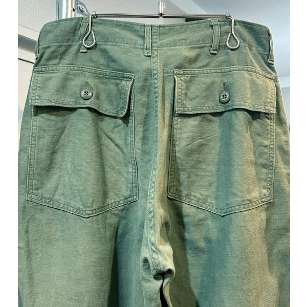 画像6: 70's【米軍実物】【ビンテージ】【ベイカーパンツ】UFOボタン Wステッチ OG107【ユーティリティパンツ】【32×33】 