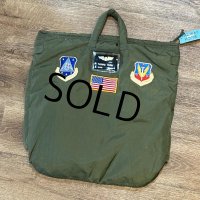 程度良好!! 70's【ビンテージ】【米軍実物】【USAF】FURRY ワッペン付き【ヘルメットバッグ】 
