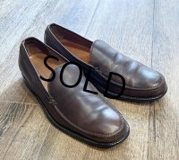 【イタリー製】【john varvatos】ジョン ヴァルヴェイトス【ブラウン】 【ローファー】レザーシューズ【US８ 1/2】 
