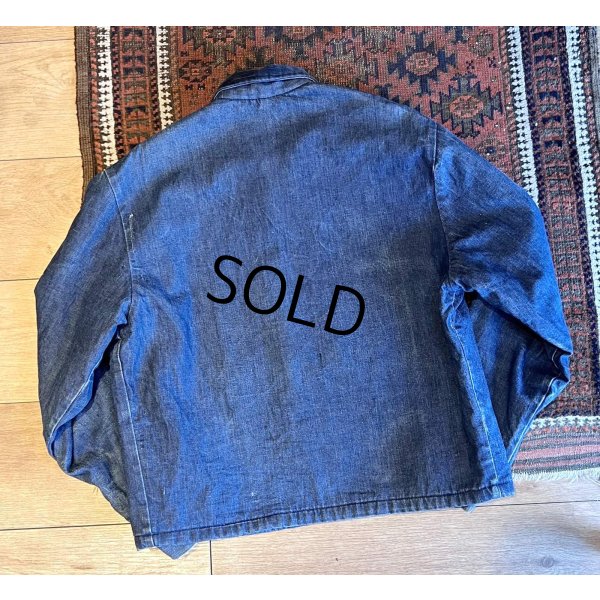 画像3: 【〜70's】【ビンテージ】【ブランケット裏地つき】【デニムブルゾン】カバーオール サイズL程度 