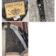 画像2: USA製【ビンテージ】【PINE APPLE】【グレーウール×袖襟レザー】【黒】【ジップアップブルゾン】【ジャケット】【サイズＸＬ】<br> (2)